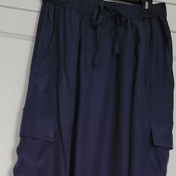 Navy blue Halogen cargo maxi skirt size small. Excellent condition. - Picture 1 of 4